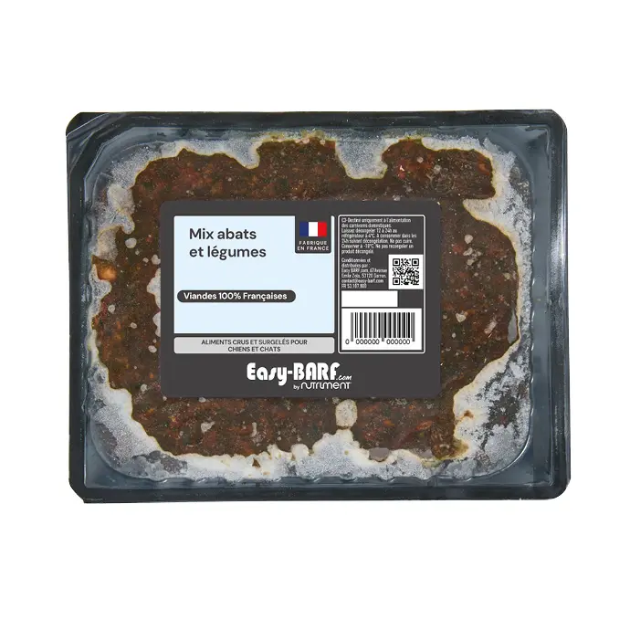 Mix abats et légumes 10 x 1kg