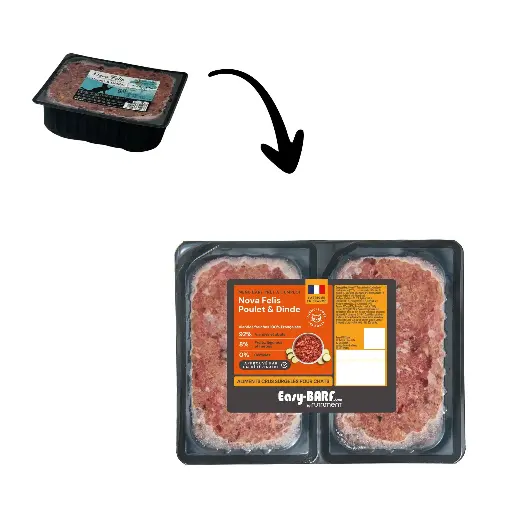 [F072] Nova Felis Poulet / Dinde 16 x 500g
